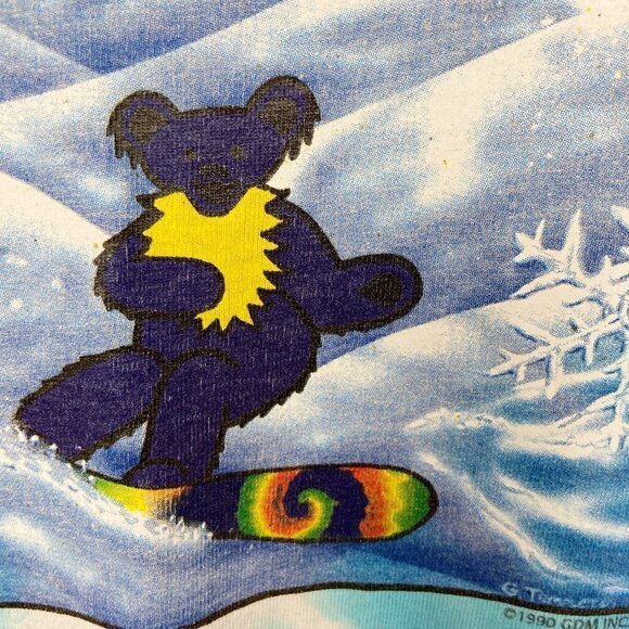 RARE VINTAGE GRATEFUL DEAD | Tie Dye Graphic Concert Band Tee 90s - Picture 7 of 10